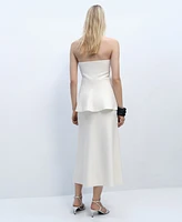 Mango Women's Flared Knitted Skirt