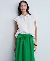 Mango Women's Flared Cotton Skirt