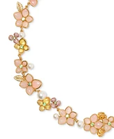 kate spade new york Gold-Tone Pastel Petals All-Around Necklace, 16-1/2" + 3" extender