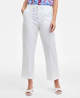 Tommy Hilfiger Women's Cotton Tie-Front Ankle Pants