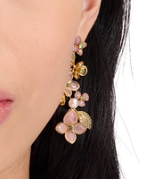 kate spade new york Gold-Tone Pastel Petals Linear Earrings