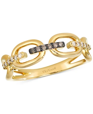 Le Vian Chocolate Diamond (1/20 ct. t.w.) & Nude Diamond (1/10 ct. t.w.) Statement Ring in 14k Yellow Gold