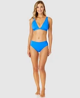 Anne Cole Womens O Ring Plunge Bikini Top High Waist Bottoms