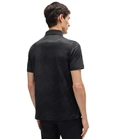 Boss by Hugo Boss Men's Houndstooth Jacquard Slim-Fit Polo Shirt