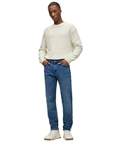 Boss by Hugo Men's Mid-Blue Comfort-Stretch Regular-Fit Jeans