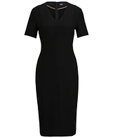 Boss by Hugo Women's Slim-Fit Full Rear Zip Dress