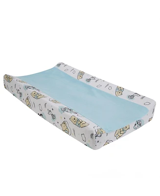 Lambs & Ivy Disney Baby Winnie the Pooh Hugs Soft Blue Minky Changing Pad Cover