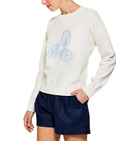 Line & Dot Women's Oyster Motif Crewneck Sweater