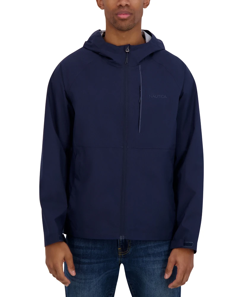 Nautica Men's Lightweight Packable Hooded Jacket
