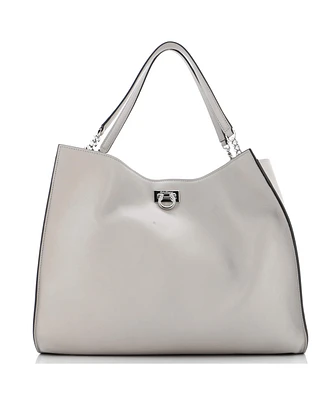 Pre-Owned Salvatore Ferragamo Large Trifolio Tote Leather