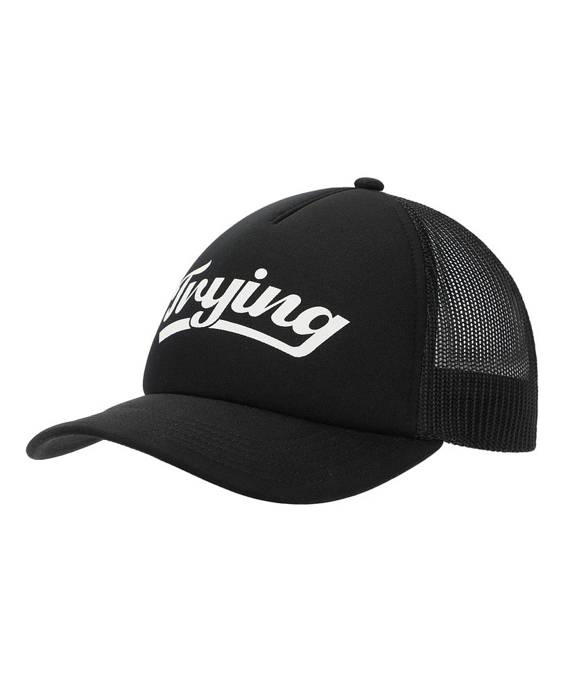 Trying Black Foam Trucker Hat