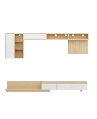 40-60 Inch Universal Tv Stand, Movable Media Console, Entertainment Center with 3-Layer Storage Rack