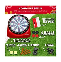 Swooc Xl Giant Kick Darts (Over 8ft Tall) with 15+ Games Included - Jumbo Soccer Darts w/ Air Pump