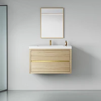 Casainc 36" Wall-Mounted Bathroom Vanity with Sink, Floating Storage Cabinet Stone Resin Countertop and Soft Close Drawers
