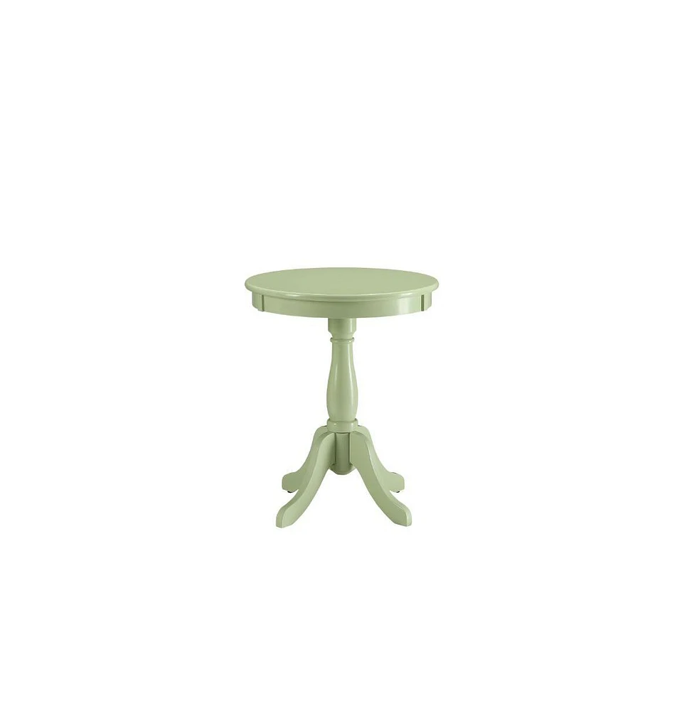 Wood Pedestal End Table – Classic Design for Side Use Home Decor