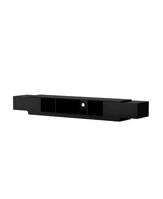 Tv stand with 2 drawers, white wood entertainment center, multi-purpose media console