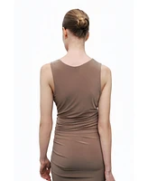 Nocturne Women's Maxi Dress with Gathered Detail