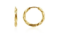 Twisted Hoop Stainless Steel Earrings