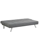 3-Seat Convertible Sofa Bed with High-Density Sponge for Living Room
