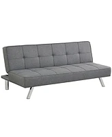 3-Seat Convertible Sofa Bed with High-Density Sponge for Living Room