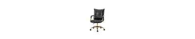 Modern Home Office Desk Chair with Golden Legs