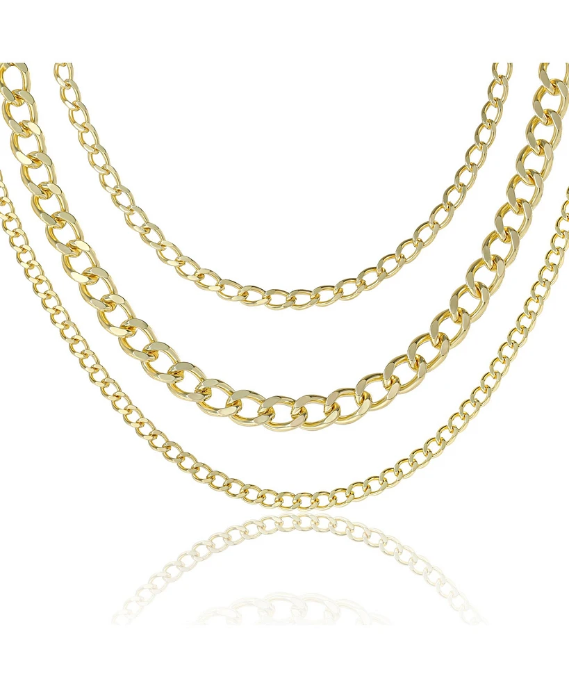 Jessica Simpson Gold-Tone Layered Chain Necklace Set