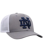 Top of the World Men's Gray/White Notre Dame Fighting Irish Victory Baseline Trucker Adjustable Hat