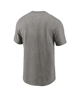 Nike Men's Heather Charcoal Houston Oilers Logo Essential T-Shirt