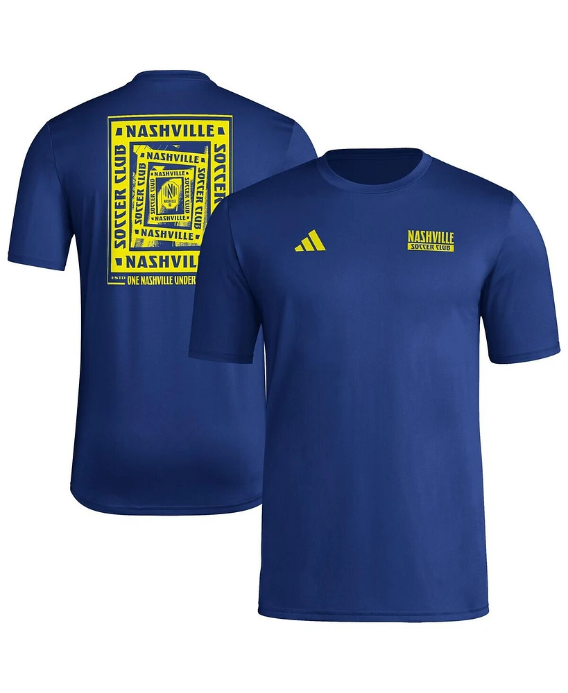 Adidas Men's Navy Nashville Sc Local Wrap T-Shirt