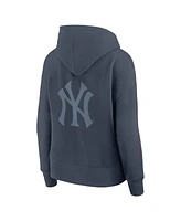 Fanatics Women's Blue New York Yankees Elements Future Ground Subtle Tonal Pullover Hoodie