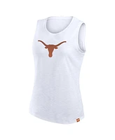 Fanatics Women's White Texas Longhorns Activate Slub Tank Top