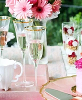 Vietri Optical Gold Champagne Flute