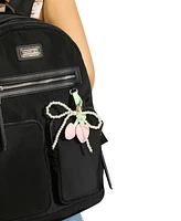 Madden Girl Cherry Heart and Cultivated Pearl Bow Bag Charms