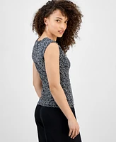 I.n.c. International Concepts Petite Printed Mesh Tank Top, Exclusively at Macy's