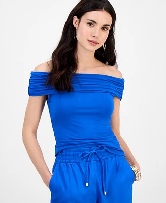 I.n.c. International Concepts Petite Off-The-Shoulder Top, Exclusively at Macy's