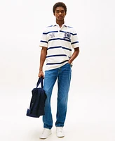 Tommy Hilfiger Men's Classic-Fit Rugby Stripe Logo Polo Shirt