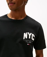 Tommy Hilfiger Men's Embroidered Nyc Logo T-Shirt