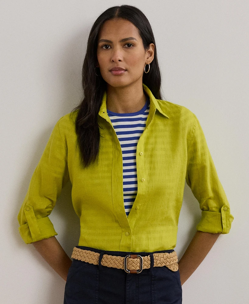 Lauren Ralph 100% Linen Shirt