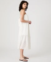 French Connection Women's Cotton Eyelet-Hem Midi Dress
