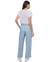 Dkny Jeans Petite Pull-On Wide-Leg Pants
