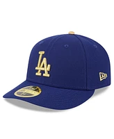 New Era Men's Royal Los Angeles Dodgers 2025 Gold Collection Low Profile 59FIFTY Fitted Hat