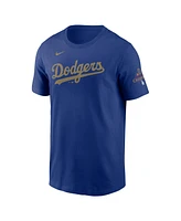 Nike Men's Rush Blue Los Angeles Dodgers 2025 Gold Collection Wordmark T-Shirt