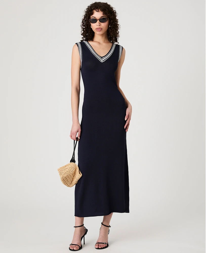 French Connection Women's Sage Knit-Trim Sleeveless Dress