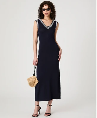 French Connection Women's Sage Knit-Trim Sleeveless Dress