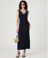 French Connection Women's Sage Knit-Trim Sleeveless Dress