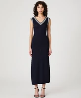 French Connection Women's Sage Knit-Trim Sleeveless Dress
