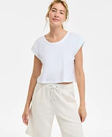 Id Ideology Women's Cotton Solid-Color Washed Sleeveless Top, Exclusively at Macy's