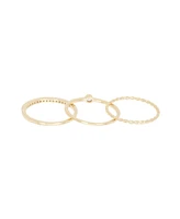 Adornia Gold Three Band Ring Set