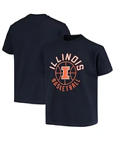 Champion Big Boys and Girls Navy Illinois Fighting Illini Basketball T-Shirt