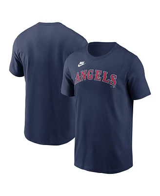Nike Men's Navy California Angels Cooperstown Wordmark T-Shirt